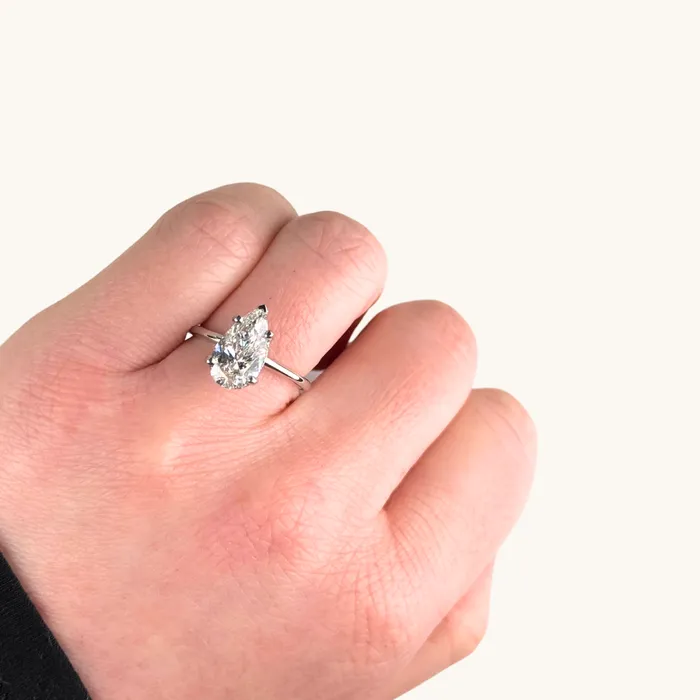 Rings Happy Jewelers 233 Pear Lab Diamond Engagement Ring