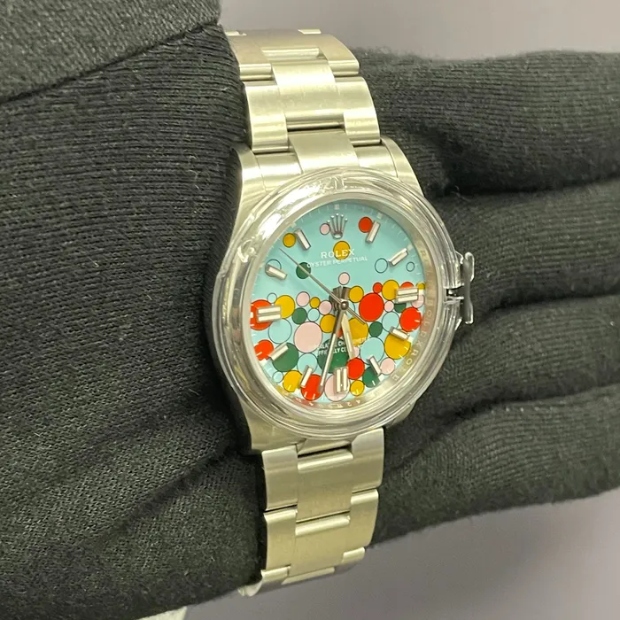 Rolex Oyster Perpetual 36mm Celebration Dial Watch Ref 126000 Happy Jewelers Watches