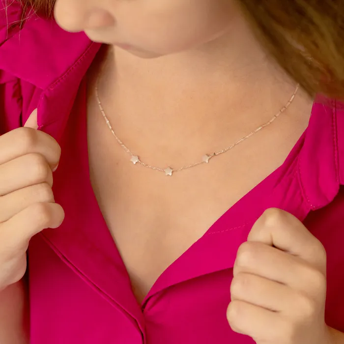 Sweet Stars Satellite Chain 16 Kids Girls Teen Necklace Sterling Silver Kids Final Sale Necklaces